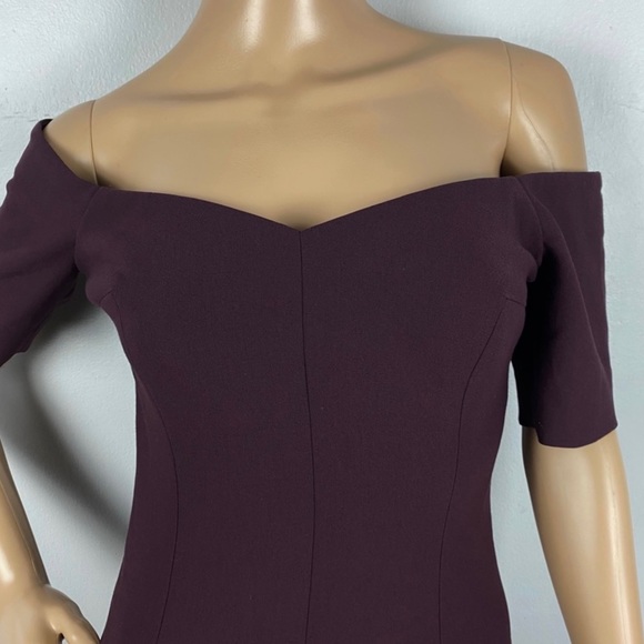 NEW CINQ A SEPT OFF-THE-SHOULDER SKATER MINI DRESS - Picture 3 of 8
